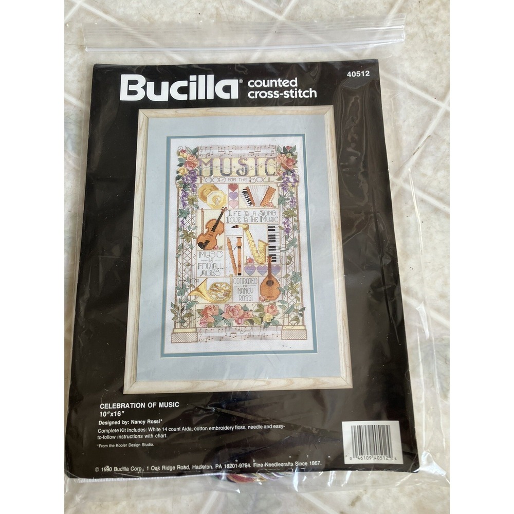 Bucilla Counted Cross Stitch Kit Celebration of Music Nancy Rossi Design 40512